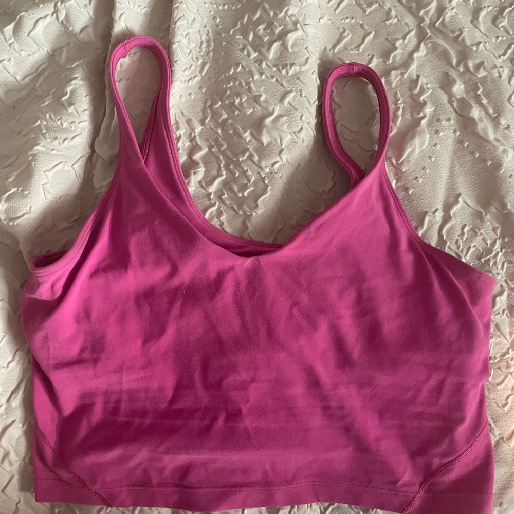 sonic pink lululemon align tank size 12